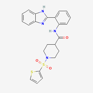 N-(2-(1H-benzo[d]imidazol-2-yl)phenyl)-1-(thiophen-2-ylsulfonyl)piperidine-4-carboxamide