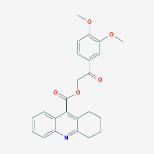 molecular formula C24H23NO5 B3007423 2-(3,4-Dimethoxyphenyl)-2-oxoethyl 1,2,3,4-tetrahydroacridine-9-carboxylate CAS No. 799265-96-6