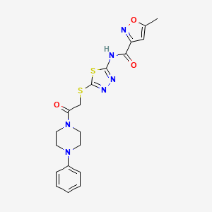 5-methyl-N-(5-((2-oxo-2-(4-phenylpiperazin-1-yl)ethyl)thio)-1,3,4-thiadiazol-2-yl)isoxazole-3-carboxamide