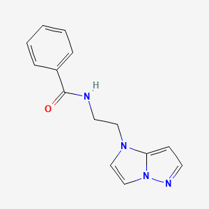 molecular formula C14H14N4O B3007429 N-(2-(1H-imidazo[1,2-b]pyrazol-1-yl)ethyl)benzamide CAS No. 1798622-69-1