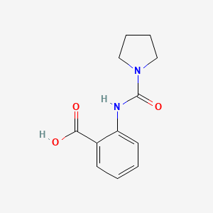 molecular formula C12H14N2O3 B3007435 2-(Pyrrolidine-1-carboxamido)benzoic acid CAS No. 233684-02-1