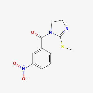 molecular formula C11H11N3O3S B3007439 (2-Methylsulfanyl-4,5-dihydroimidazol-1-yl)-(3-nitrophenyl)methanone CAS No. 851863-33-7