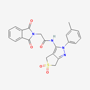 molecular formula C22H18N4O5S B3007449 N-(5,5-dioxido-2-(m-tolyl)-4,6-dihydro-2H-thieno[3,4-c]pyrazol-3-yl)-2-(1,3-dioxoisoindolin-2-yl)acetamide CAS No. 893945-98-7