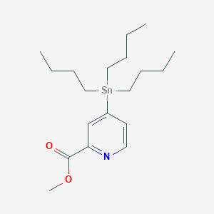 molecular formula C19H33NO2Sn B3007451 4-(Tributylstannyl)-2-pyridinecarboxylic acid methyl ester CAS No. 322690-84-6