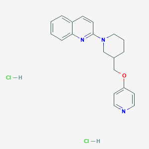 molecular formula C20H23Cl2N3O B3007454 2-[3-(Pyridin-4-yloxymethyl)piperidin-1-yl]quinoline;dihydrochloride CAS No. 2380078-21-5