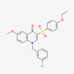 1-[(3-chlorophenyl)methyl]-3-(4-ethoxybenzenesulfonyl)-6-methoxy-1,4-dihydroquinolin-4-one