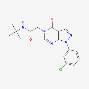 molecular formula C17H18ClN5O2 B3007462 N-tert-butyl-2-[1-(3-chlorophenyl)-4-oxopyrazolo[3,4-d]pyrimidin-5-yl]acetamide CAS No. 895019-60-0