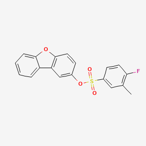 molecular formula C19H13FO4S B3007466 二苯并呋喃-2-基 4-氟-3-甲基苯磺酸酯 CAS No. 865613-44-1