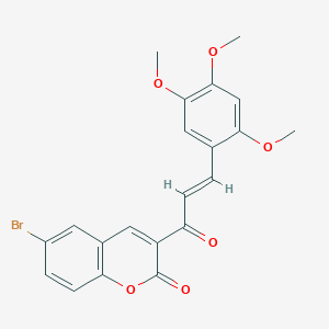 molecular formula C21H17BrO6 B3007468 (E)-6-bromo-3-(3-(2,4,5-trimethoxyphenyl)acryloyl)-2H-chromen-2-one CAS No. 690214-38-1