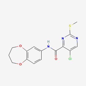 5-chloro-N-(3,4-dihydro-2H-1,5-benzodioxepin-7-yl)-2-(methylsulfanyl)pyrimidine-4-carboxamide