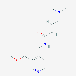 (E)-4-(Dimethylamino)-N-[[3-(methoxymethyl)pyridin-4-yl]methyl]but-2-enamide