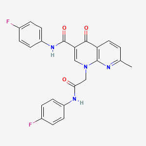N-(4-fluorophenyl)-1-(2-((4-fluorophenyl)amino)-2-oxoethyl)-7-methyl-4-oxo-1,4-dihydro-1,8-naphthyridine-3-carboxamide