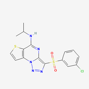 3-((3-chlorophenyl)sulfonyl)-N-isopropylthieno[2,3-e][1,2,3]triazolo[1,5-a]pyrimidin-5-amine