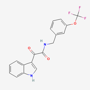 2-(1H-indol-3-yl)-2-oxo-N-[3-(trifluoromethoxy)benzyl]acetamide