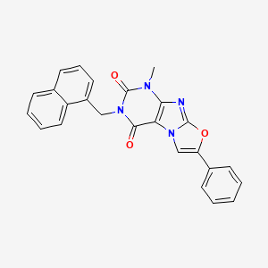 molecular formula C25H18N4O3 B3007482 1-methyl-3-(naphthalen-1-ylmethyl)-7-phenyloxazolo[2,3-f]purine-2,4(1H,3H)-dione CAS No. 899997-78-5