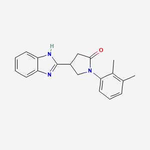 molecular formula C19H19N3O B3007487 4-(1H-benzimidazol-2-yl)-1-(2,3-dimethylphenyl)pyrrolidin-2-one CAS No. 847395-52-2