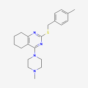 molecular formula C21H28N4S B3007488 4-Methylbenzyl 4-(4-methylpiperazino)-5,6,7,8-tetrahydro-2-quinazolinyl sulfide CAS No. 338776-85-5