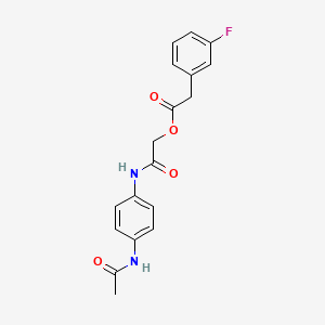 molecular formula C18H17FN2O4 B3007489 [2-(4-乙酰氨基苯胺基)-2-氧代乙基] 2-(3-氟苯基)乙酸酯 CAS No. 1794834-01-7