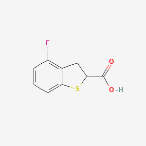 molecular formula C9H7FO2S B3007490 4-Fluoro-2,3-dihydro-1-benzothiophene-2-carboxylic acid CAS No. 923163-24-0