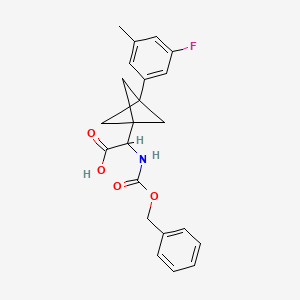 2-[3-(3-Fluoro-5-methylphenyl)-1-bicyclo[1.1.1]pentanyl]-2-(phenylmethoxycarbonylamino)acetic acid