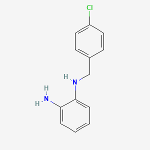 molecular formula C13H13ClN2 B3007493 1-N-[(4-chlorophenyl)methyl]benzene-1,2-diamine CAS No. 5729-18-0