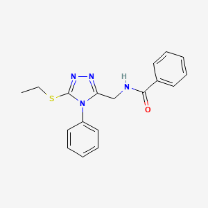 N-((5-(ethylthio)-4-phenyl-4H-1,2,4-triazol-3-yl)methyl)benzamide