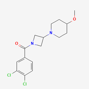 molecular formula C16H20Cl2N2O2 B3007510 (3,4-Dichlorophenyl)(3-(4-methoxypiperidin-1-yl)azetidin-1-yl)methanone CAS No. 2034292-34-5