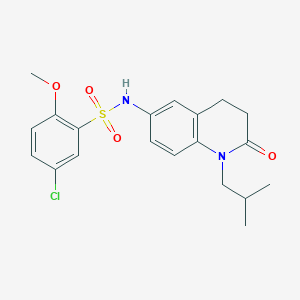 molecular formula C20H23ClN2O4S B3007513 5-chloro-N-(1-isobutyl-2-oxo-1,2,3,4-tetrahydroquinolin-6-yl)-2-methoxybenzenesulfonamide CAS No. 942003-26-1