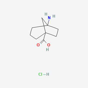 molecular formula C9H16ClNO2 B3007515 5-Aminobicyclo[3.2.1]octane-1-carboxylic acid;hydrochloride CAS No. 2639625-71-9