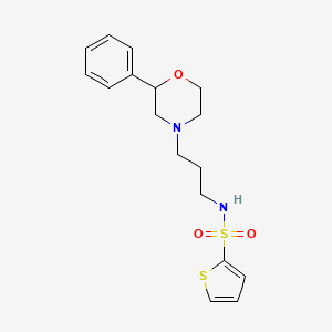 N-[3-(2-phenylmorpholin-4-yl)propyl]thiophene-2-sulfonamide