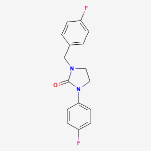 molecular formula C16H14F2N2O B3007525 1-(4-fluorobenzyl)-3-(4-fluorophenyl)tetrahydro-2H-imidazol-2-one CAS No. 866149-36-2