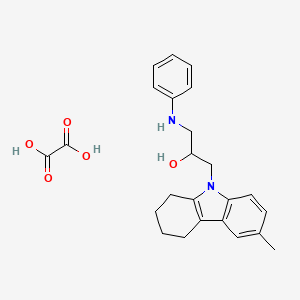 molecular formula C24H28N2O5 B3007527 1-(6-methyl-3,4-dihydro-1H-carbazol-9(2H)-yl)-3-(phenylamino)propan-2-ol oxalate CAS No. 1216719-21-9