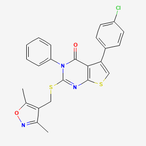 5-(4-chlorophenyl)-2-(((3,5-dimethylisoxazol-4-yl)methyl)thio)-3-phenylthieno[2,3-d]pyrimidin-4(3H)-one