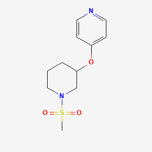 molecular formula C11H16N2O3S B3007546 4-((1-(Methylsulfonyl)piperidin-3-yl)oxy)pyridine CAS No. 2034276-67-8