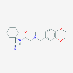 N-(1-cyanocyclohexyl)-2-[2,3-dihydro-1,4-benzodioxin-6-ylmethyl(methyl)amino]acetamide