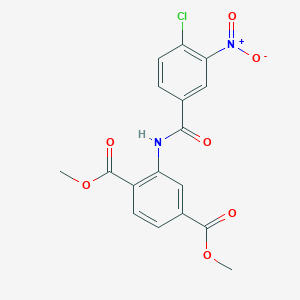 molecular formula C17H13ClN2O7 B3007561 Dimethyl 2-((4-chloro-3-nitrobenzoyl)amino)terephthalate CAS No. 328258-36-2