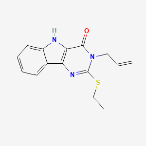 molecular formula C15H15N3OS B3007568 3-allyl-2-(ethylthio)-3H-pyrimido[5,4-b]indol-4(5H)-one CAS No. 888444-52-8