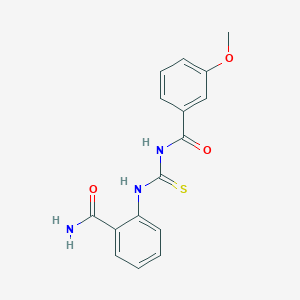 molecular formula C16H15N3O3S B300757 N-[(2-carbamoylphenyl)carbamothioyl]-3-methoxybenzamide 