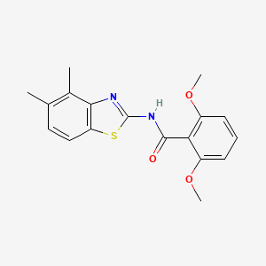 molecular formula C18H18N2O3S B3007573 N-(4,5-dimethyl-1,3-benzothiazol-2-yl)-2,6-dimethoxybenzamide CAS No. 888409-87-8