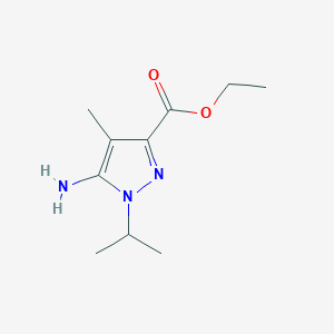 molecular formula C10H17N3O2 B3007580 5-氨基-4-甲基-1-丙-2-基吡唑-3-羧酸乙酯 CAS No. 1369087-12-6