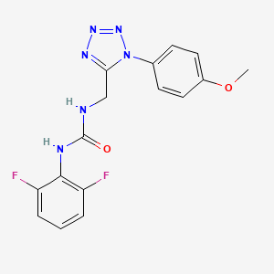 molecular formula C16H14F2N6O2 B3007590 1-(2,6-二氟苯基)-3-((1-(4-甲氧基苯基)-1H-四唑-5-基)甲基)脲 CAS No. 941922-86-7