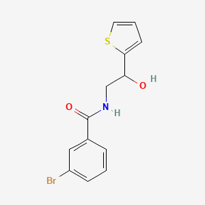 molecular formula C13H12BrNO2S B3007592 3-bromo-N-(2-hydroxy-2-(thiophen-2-yl)ethyl)benzamide CAS No. 1351600-98-0