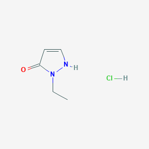 molecular formula C5H9ClN2O B3007596 1-Ethyl-5-hydroxypyrazole hydrochloride CAS No. 106903-47-3