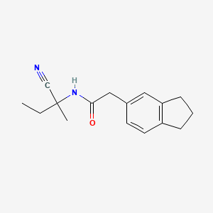 molecular formula C16H20N2O B3007601 N-(1-cyano-1-methylpropyl)-2-(2,3-dihydro-1H-inden-5-yl)acetamide CAS No. 1311630-92-8