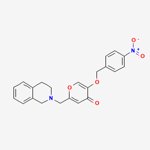 2-(3,4-dihydro-1H-isoquinolin-2-ylmethyl)-5-[(4-nitrophenyl)methoxy]pyran-4-one