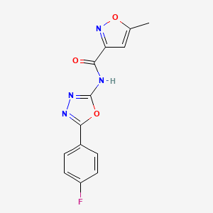 N-(5-(4-fluorophenyl)-1,3,4-oxadiazol-2-yl)-5-methylisoxazole-3-carboxamide