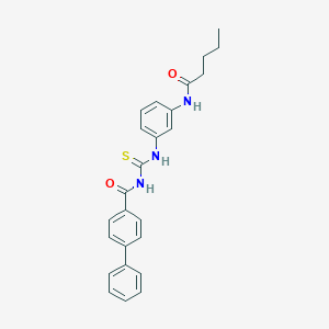 N-{[3-(pentanoylamino)phenyl]carbamothioyl}biphenyl-4-carboxamide
