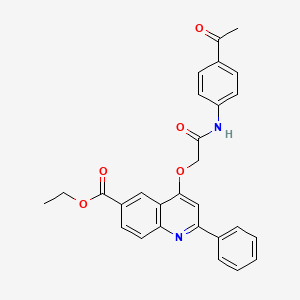 ethyl 4-{[(4-acetylphenyl)carbamoyl]methoxy}-2-phenylquinoline-6-carboxylate