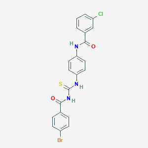 molecular formula C21H15BrClN3O2S B300763 N-[4-({[(4-bromobenzoyl)amino]carbothioyl}amino)phenyl]-3-chlorobenzamide 