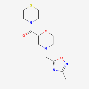 [4-[(3-Methyl-1,2,4-oxadiazol-5-yl)methyl]morpholin-2-yl]-thiomorpholin-4-ylmethanone